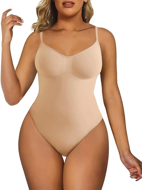 Photo 1 of SHAPERX Bodysuit for Women Tummy Control Shapewear Seamless Sculpting Thong Body Shaper Tank Top
---m/l