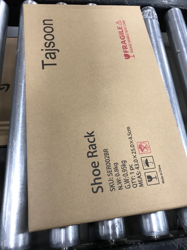 Photo 1 of Tajsoon 2-Tier Stackable Shoe Rack Organizer, Expandable & Adjustable Metal Iron Shoes Storage for Entryway Doorway, Bronze Bronze 1 Pack