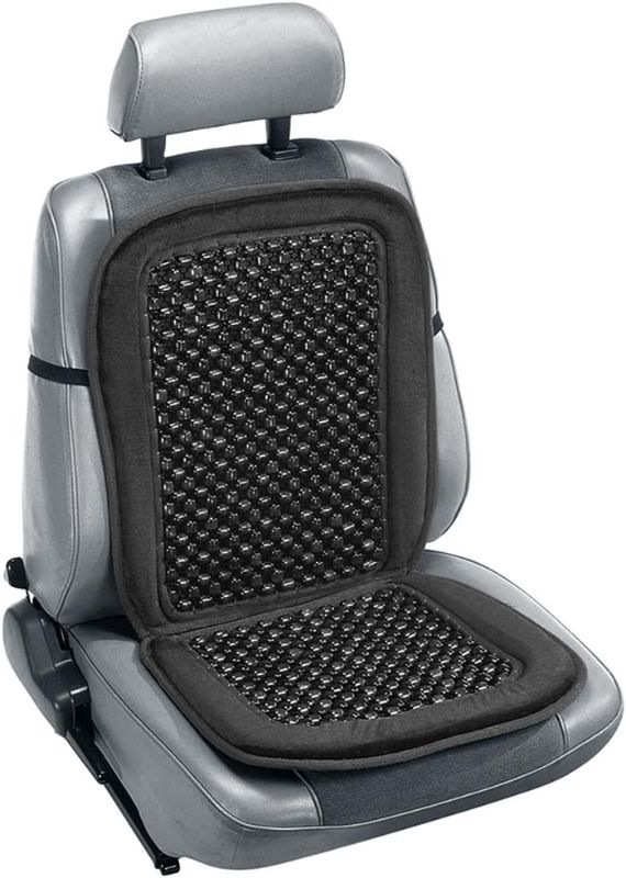 Photo 1 of Custom Accessories 18462 Black Beaded Velour Seat Cushion