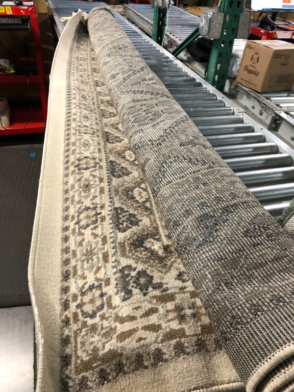 Photo 1 of **PREV USED**
nuLOOM Becca Traditional Tiled Area Rug - 8x10 Area Rug Transitional Taupe/Ivory Rugs 