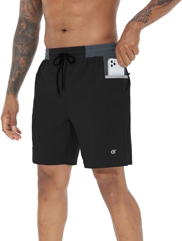 Photo 1 of Men's Running Shorts with Zipper Pockets Lightweight Quick XL