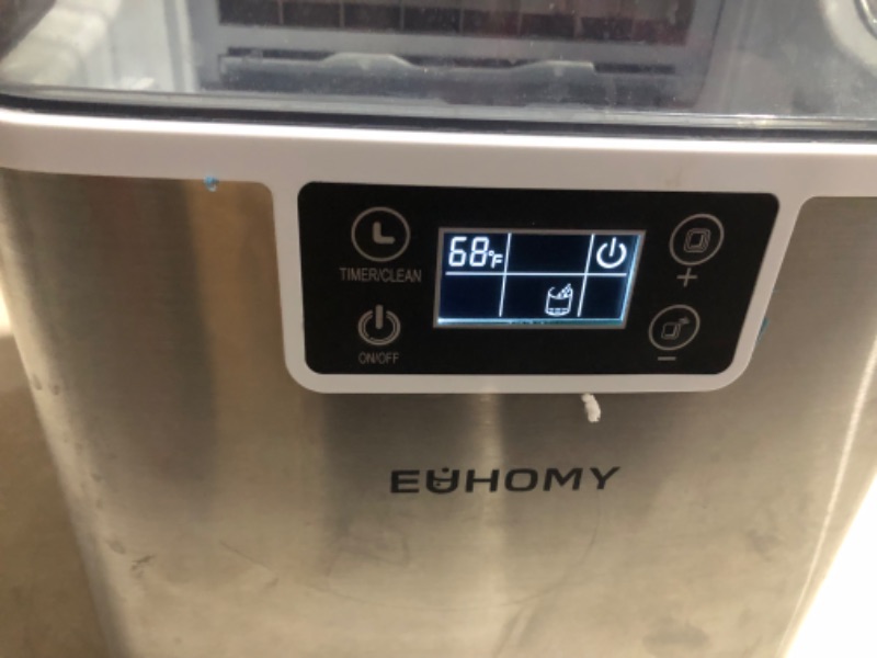 Photo 4 of ***USED - POWERS ON - UNABLE TO TEST FURTHER - DIRTY***
EUHOMY Ice Cube Maker Machine Countertop, 2 Ways to Add Water, 45Lbs/Day