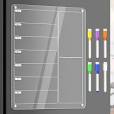 Photo 1 of Magnetic Acrylic Calendar for Fridge, Blank Memo Dry Erase Board,