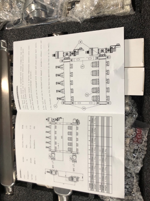 Photo 2 of Dollate Radiant Floor Manifold Set 6 Loop 