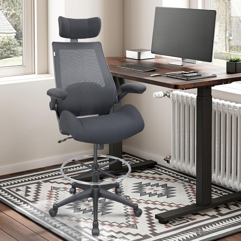 Photo 1 of BOLISS 400lbs High-Back Mesh Ergonomic Drafting Chair