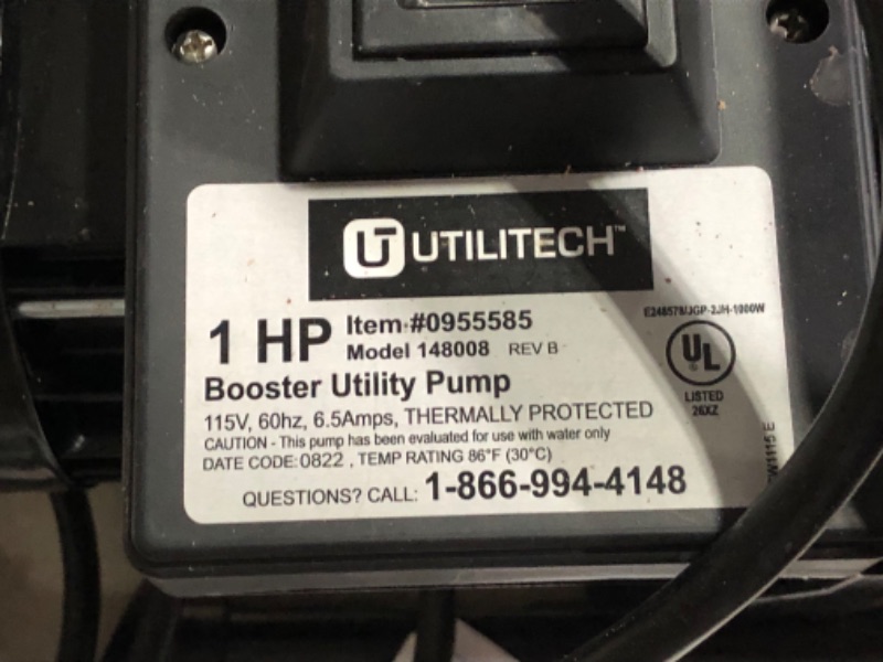 Photo 4 of ***USED - DIRTY - LIKELY MISSING PARTS - UNABLE TO VERIFY FUNCTIONALITY***
Utilitech 1-HP Stainless Steel Lawn Pump 148008