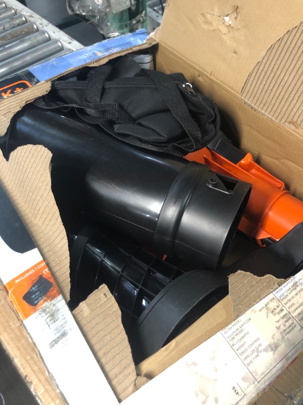 Photo 2 of (READ FULL POST) BLACK+DECKER Leaf Blower & Leaf Vacuum, 3-in-1, 12-Amp, 250-MPH, 400-CFM (BV6000) (CORDED) 