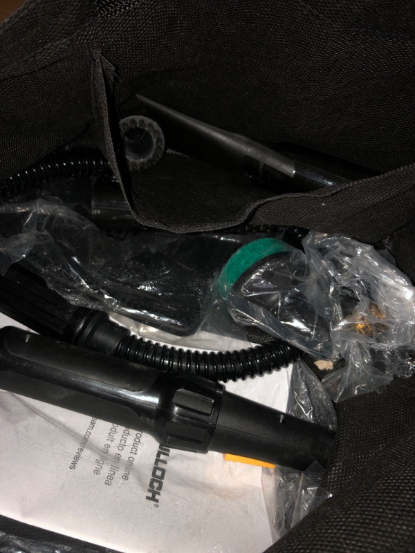 Photo 2 of **READ NOTES**McCulloch MC1230 Handheld Steam Cleaner with Extension Hose, 11-Piece Accessory Set 