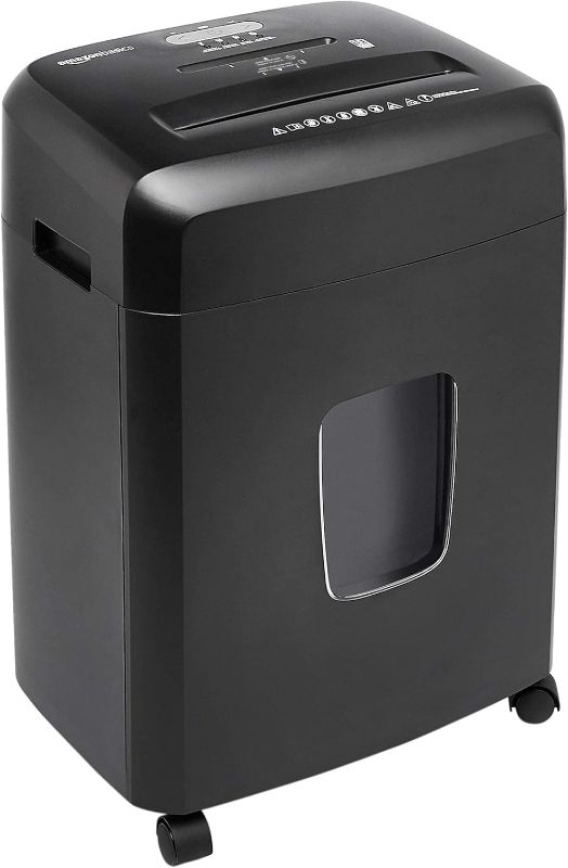 Photo 1 of ***NONREFUNDABLE - NOT FUNCTIONAL - FOR PARTS ONLY - SEE COMMENTS***
Amazon Basics 15 Sheet - New model Cross Cut Paper and Credit Card CD Shredder With 6 Gallon Bin, Black