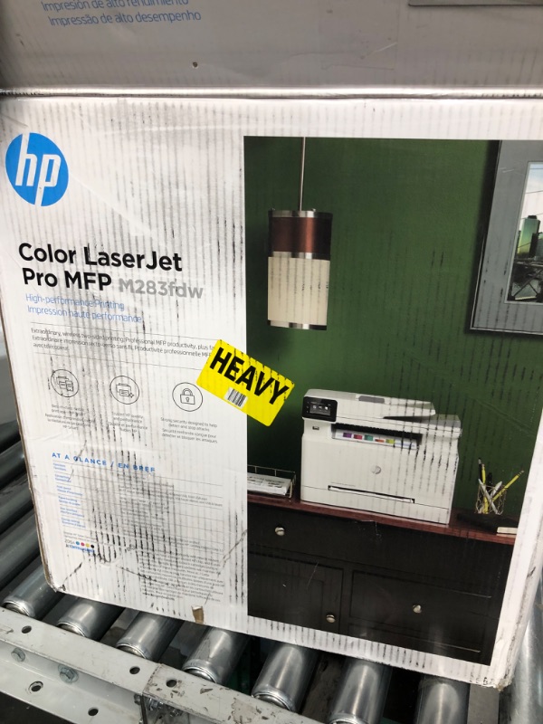 Photo 3 of HP Color LaserJet Pro M283fdw Wireless All-in-One Laser Printer, Remote Mobile Print, Scan & Copy, Duplex Printing, Works with Alexa (7KW75A), White