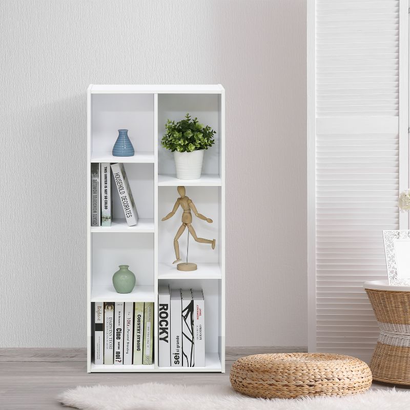 Photo 1 of ***USED - LIKELY MISSING PARTS***
Furinno 11048WH 7-Cube Reversible Open Shelf Bookcase White