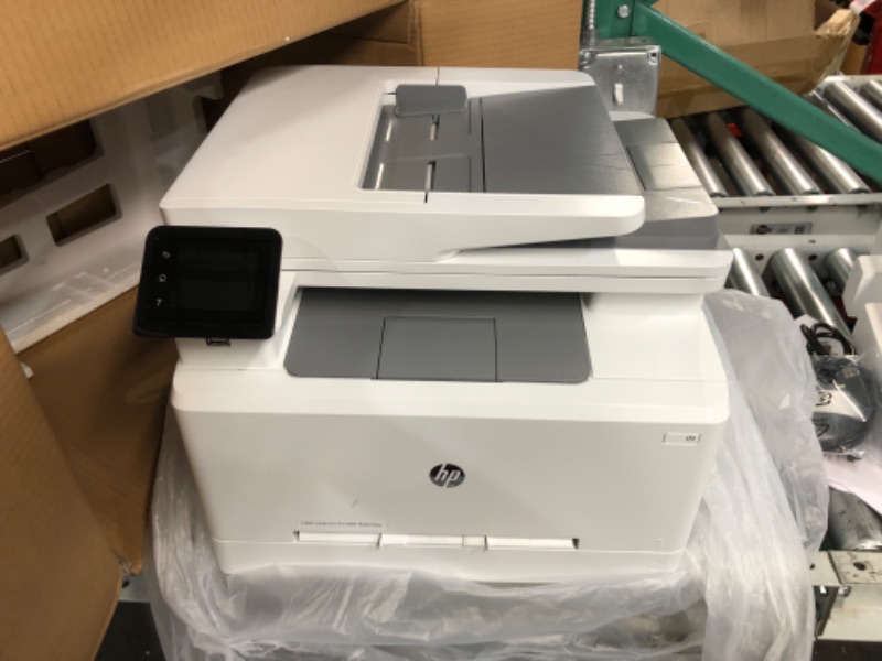 Photo 3 of HP Color LaserJet Pro M283fdw Wireless All-in-One Laser Printer, Remote Mobile Print, Scan & Copy, Duplex Printing, Works with Alexa (7KW75A), White