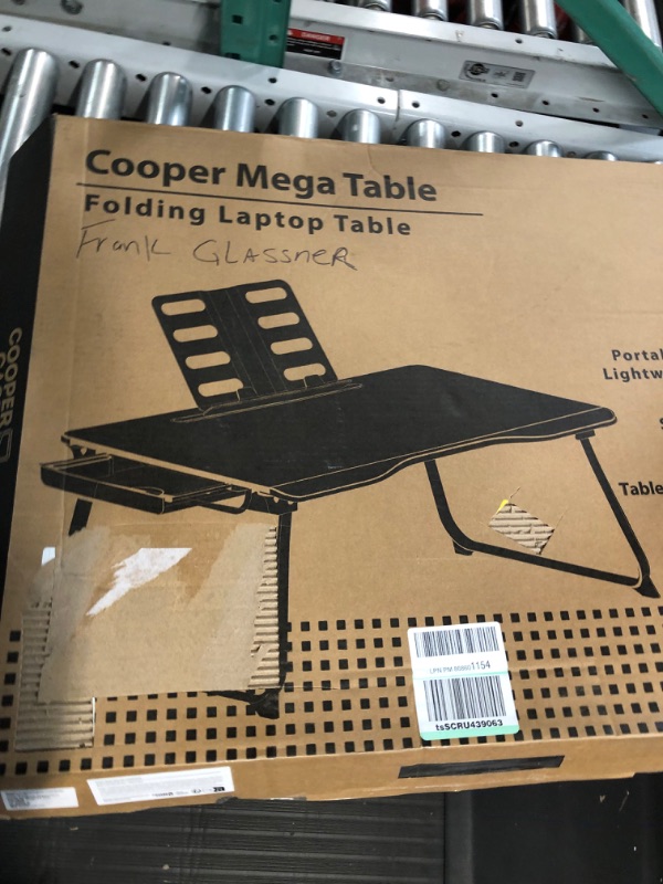 Photo 4 of Cooper Cases Cooper Mega Table XXL Extra Large - Premium Build Folding Bed Desk, Lap Desk Laptop Table Drawer, Book Stand, Lots of Leg