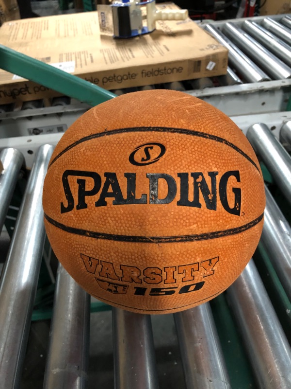 Photo 2 of ***nonrefundable***Spalding Outdoor Basketballs, Performance Rubber Cover Stands up to Asphalt or Concrete - 29.5", 28.5", 27.5" Orange Official Size 7, 29.5" Varsity Basketball