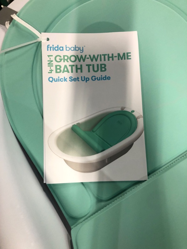 Photo 3 of 4-in-1 Grow-with-Me Bath Tub by Frida Baby Transforms Infant Bathtub to Toddler Bath Seat with Backrest for Assisted Sitting in Tub