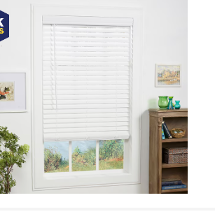 Photo 1 of ***USED***
allen + roth Trim at Home 2-in Slat Width 70-in x 48-in Cordless White Faux Wood Room Darkening Blinds
