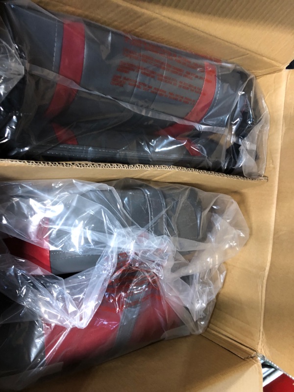 Photo 1 of PEXMOR Boat Seats Low/High Back, Folding Boat Seats 2 Pack Stainless Steel Screws Included, Fold-Down Fishing Boat Seats Waterproof Captain Boat Seat w/Aluminum Hinges & Thick Soft Cushion, 2 Packs High Back-Red & Black