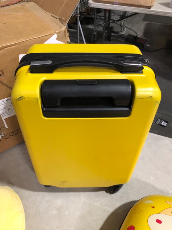 Photo 3 of ***USED - SCUFFED AND DIRTY - SEE PICTURES***
emissary Kids Luggage With Wheels For Girls, Giraffe Kids Luggage Set, Yellow, 3 Piece