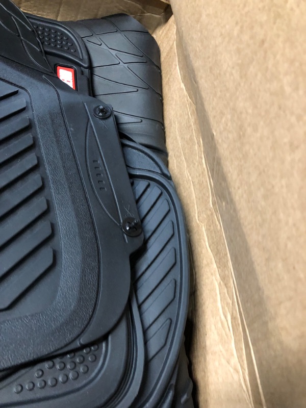 Photo 3 of Motor Trend FlexTough Performance All Weather Rubber Car Floor Mats with Cargo Liner