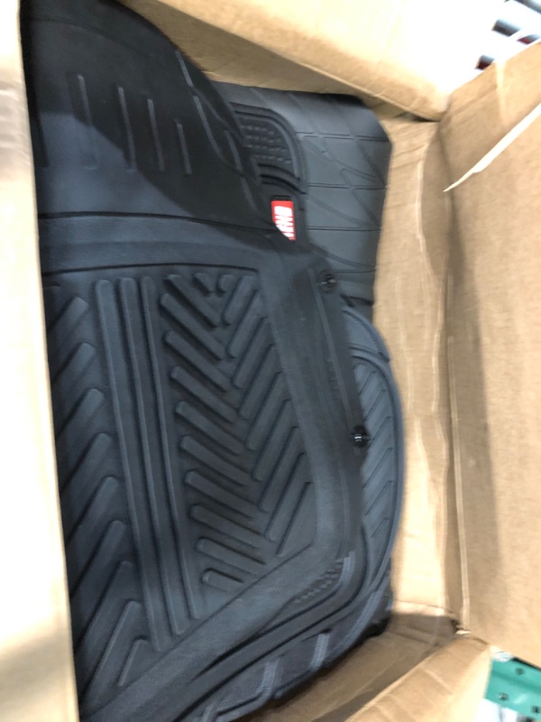 Photo 2 of Motor Trend FlexTough Performance All Weather Rubber Car Floor Mats with Cargo Liner