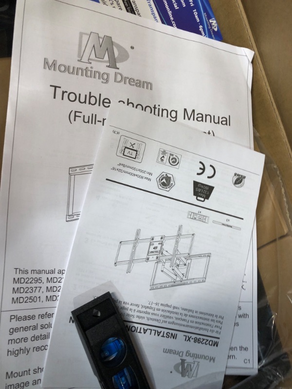 Photo 3 of Mounting Dream TV Wall Mount TV Bracket for Most 42-90 Inch TV, UL Listed Full Motion TV Mount with Articulating Arms