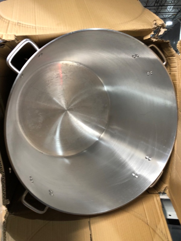 Photo 10 of **USED*HAS MINOR SCRATCHES INSIDE BOTTOM OF POT**
Winco ALHP-160, 160-Quart 22.8 x 23.2 Precision Extra Heavy Commercial Grade Aluminum Stock Pot, NSF