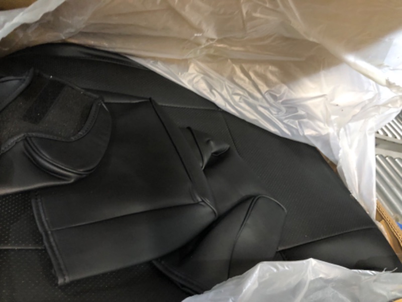 Photo 2 of for Toyota Tundra Seat Covers 2024 2023 2022, Black Leather Seat Covers for Toyota Tundra