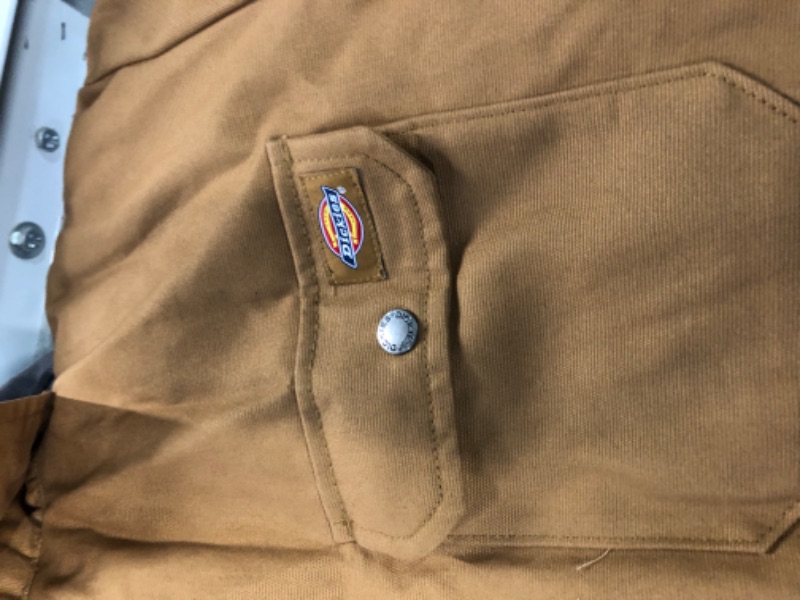 Photo 4 of Dickies Men's Fleece Hooded Duck Shirt Jacket with Hydroshield Large Brown Duck LARGE