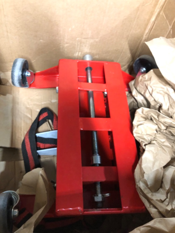 Photo 2 of AFF Heavy Duty Transmission Jack (Multiple Weight Capacities) - Constructed with High-Grade Steel, Red 450 lbs Capacity