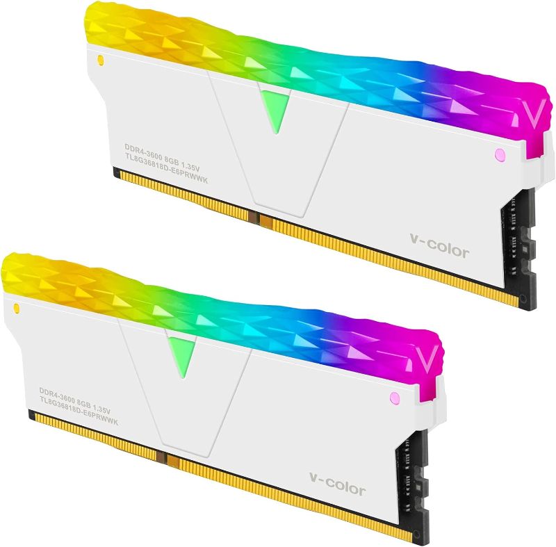 Photo 1 of [FOR PARTS, READ NOTES] NONREFUNDABLE
V-Color Prism Pro DDR4 16GB (8GBx2) 3600MHz (PC4-28800) CL18 RGB Gaming Desktop Ram Memory Module