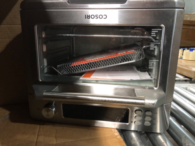 Photo 2 of * used item * see images for damage *
COSORI Air Fryer Toaster Oven, 12-in-1, 26QT Convection Oven Countertop