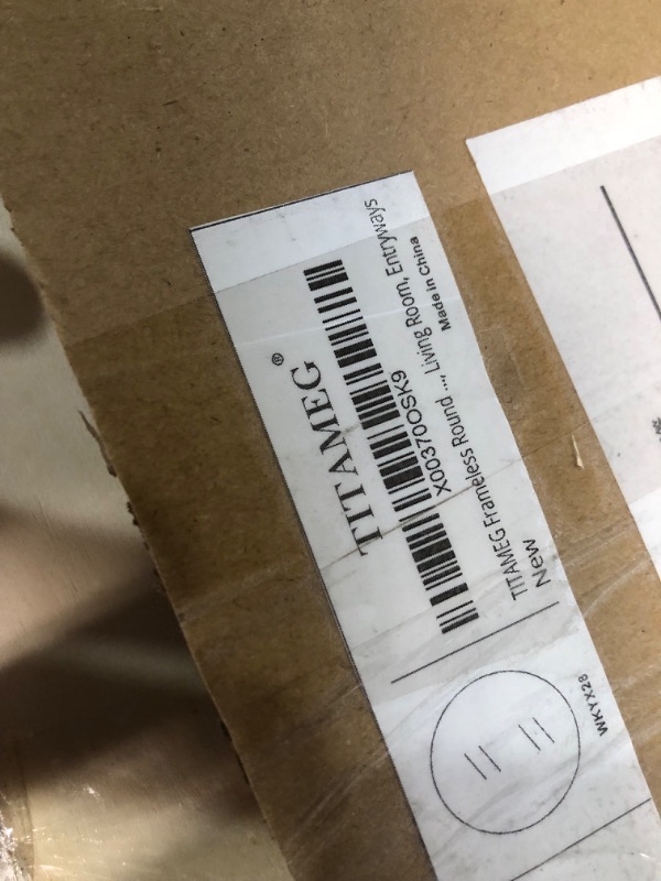 Photo 1 of TITAMEG Frameless Round Mirror 28 Inch