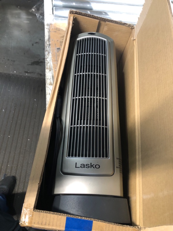 Photo 2 of Lasko 1500W Digital Ceramic Space Heater with Remote, 755320, Silver