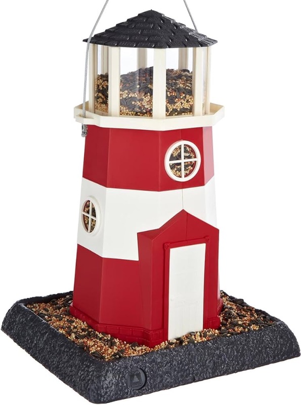 Photo 1 of ***BOTTOM LEFT CORNER IS BROKEN***
North States Village Collection Shoreline Large Red/White Lighthouse Birdfeeder