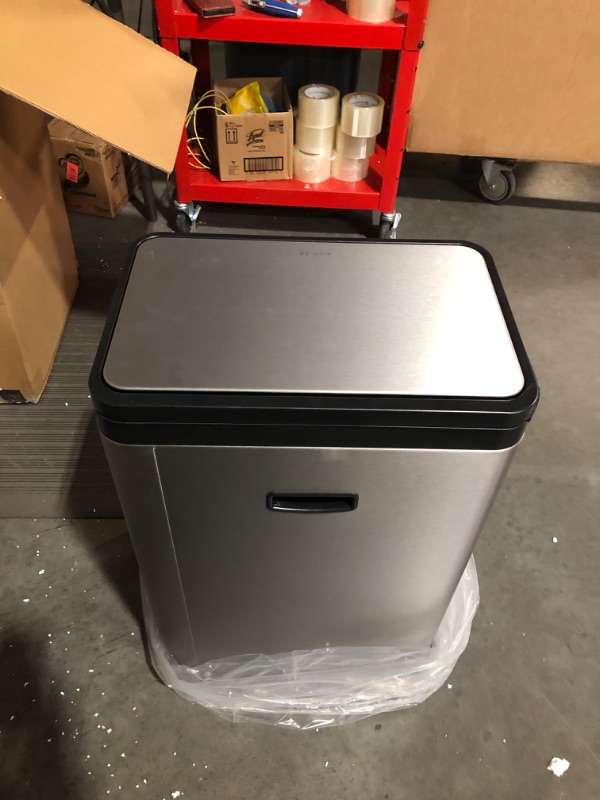 Photo 6 of **READ NOTES BELOW***Kohler 13 Gallon Hands-Free Kitchen Step, Trash Can with Foot Pedal, Quiet-Close Lid, Stainless Steel Stainless Steel Step Can