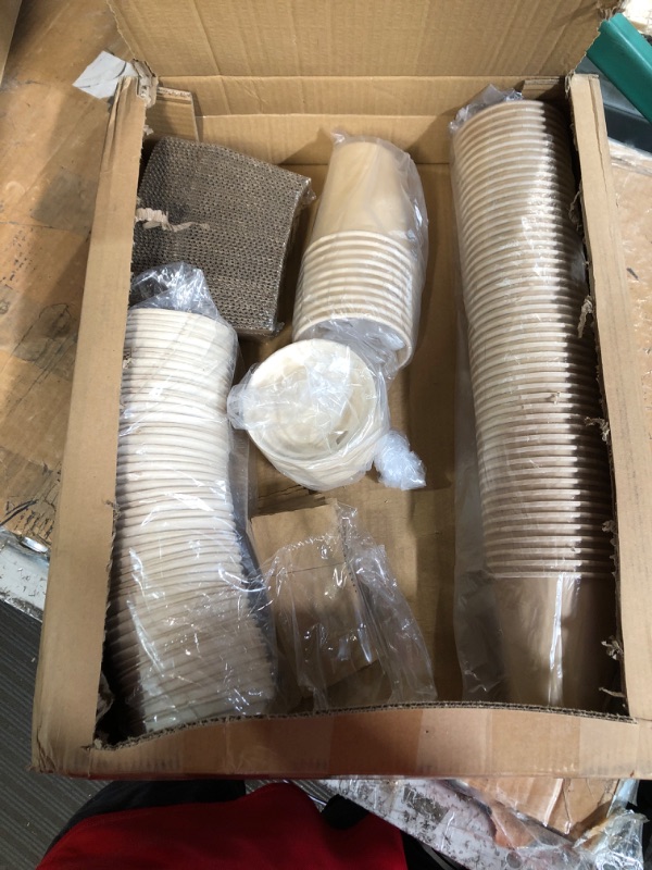 Photo 1 of ***UNKOWN QUANTITY***
ECO SOUL 100% Compostable Coffee Cups With Lids & Sleeves - 12 Oz