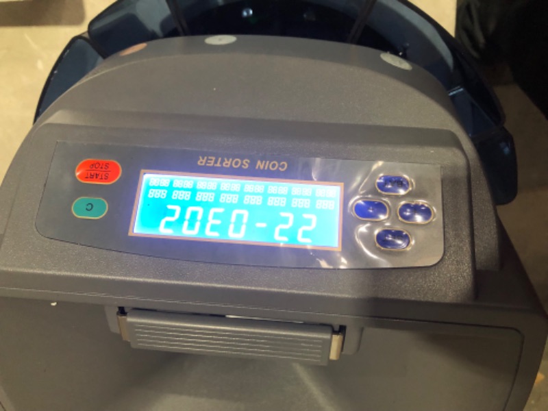 Photo 5 of ***USED - POWERS ON - UNABLE TO TEST FURTHER***
Electronic USD Coin Sorter and Counterwith LCD Display, Sorts 270 Coins Per Minute