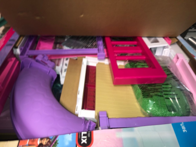 Photo 2 of Barbie DreamHouse Dollhouse with 70+ Accessories, Working Elevator & Slide, Transforming Furniture, Lights & Sounds Wheelchair Accessible Elevator