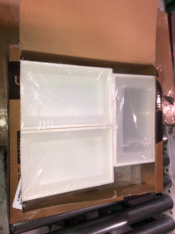 Photo 2 of (STOCK PHOTO FOR SAMPLE ONLY) - 6 Pack Shoe Storage Box, Clear Plastic Stackable Shoe Organizer