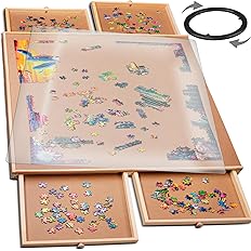 Photo 1 of  Rotating Wooden Jigsaw Puzzle Table