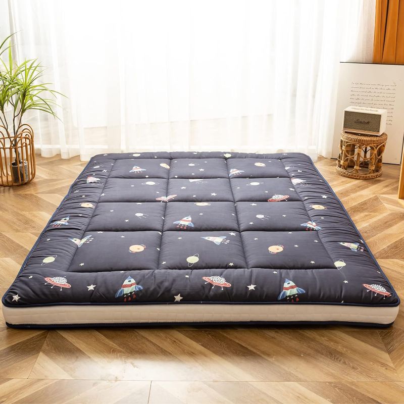 Photo 1 of (STOCK PHOTO FOR SAMPLE ONLY) - Extra Thick Futon Floor Mattress, Padded Japanese Folding Roll Up Mattress