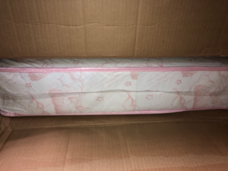 Photo 2 of Breathable Foam Crib and Toddler Bed Standard Mattress, 5 Inch - (PINK PRINTS) 