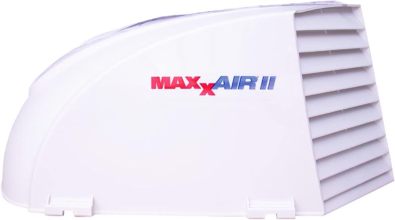 Photo 1 of (READ FULL POST) Maxxair Maxx II 00-933081 Standard Vent Cover, One Piece Design, Super Tough Wind Resistant Cover for Roof Vents, White
