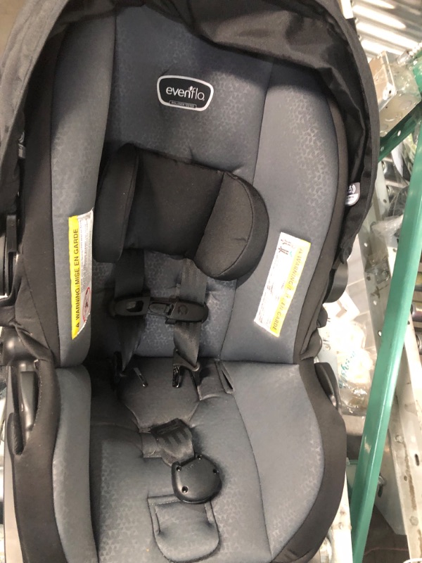Photo 3 of (READ FULL POST) Evenflo LiteMax 35 Infant Car Seat, Lightweight, Extended Use, Belt Lock-Off, Ergonomic Handle Standard Knoxville Gray