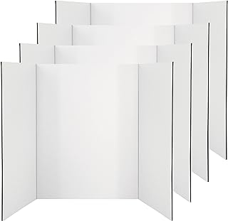 Photo 1 of Flipside Products 36” x 48” Project Boards for Presentations, Science Fair, School Projects, Event Displays and Trifold Picture Board, Proudly Made in USA - Black - 4 Pack