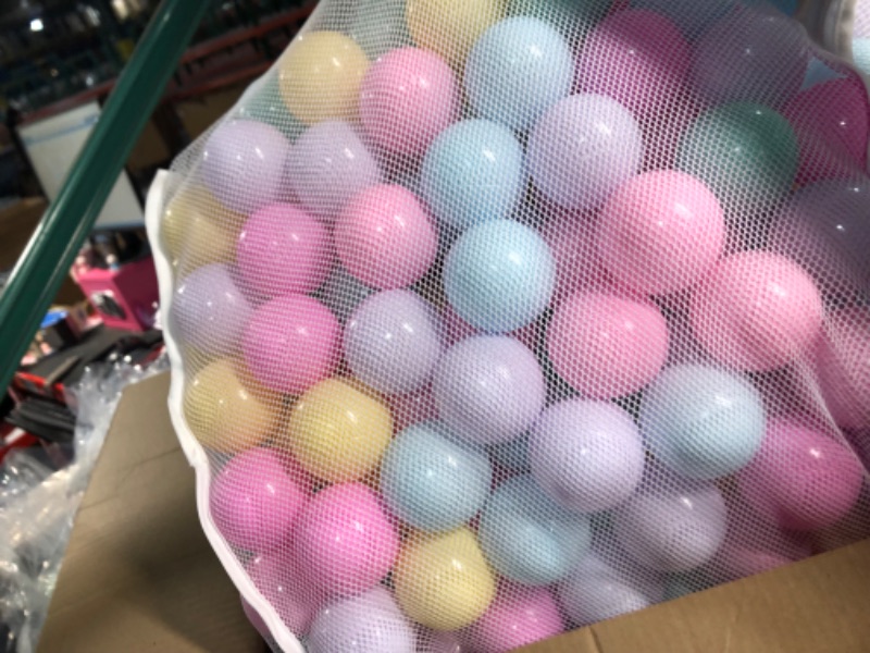 Photo 1 of Amazon Basics BPA Free Crush-Proof Plastic Ball Pit Balls , Toddlers Kids 12+ Months, 6 Pastel Colors - Pack of 400 