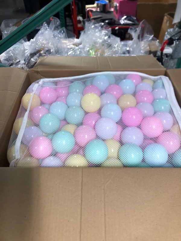 Photo 2 of Amazon Basics BPA Free Crush-Proof Plastic Ball Pit Balls , Toddlers Kids 12+ Months, 6 Pastel Colors - Pack of 400 