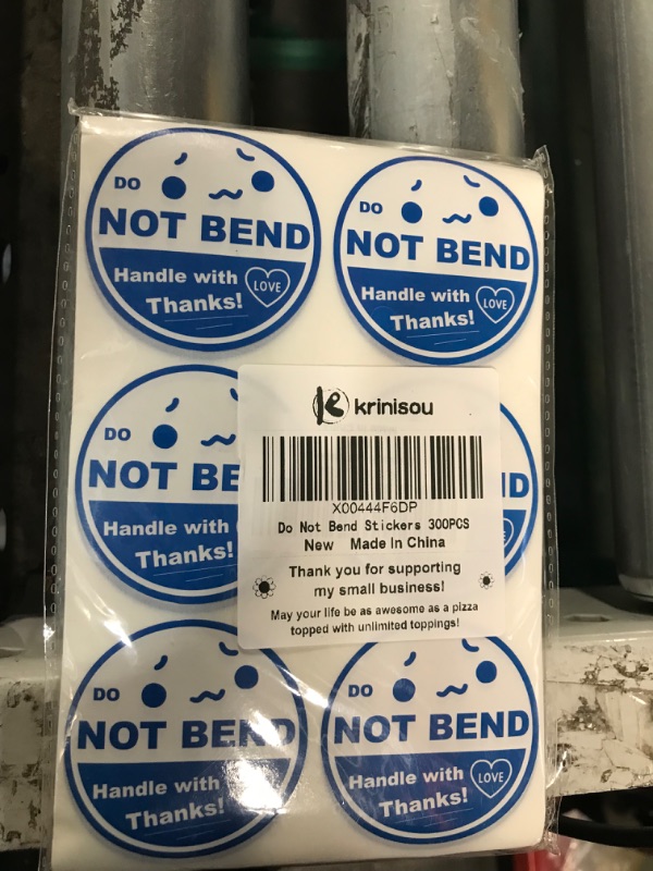 Photo 3 of Do Not Bend Stickers Labels, Fragile Shipping Stickers for Small Business 300 Pcs