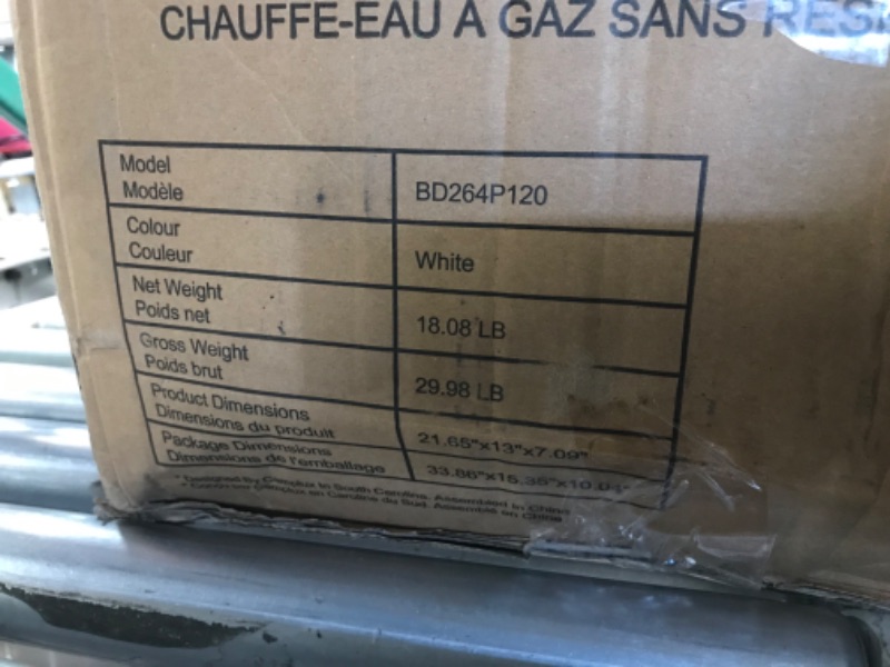 Photo 1 of ***USED - MAJOR DAMAGE - SEE COMMENTS***
Tankless Water Heater, Camplux 2.64 GPM Outdoor Propane Water Heater, Gas Water Heater with 3.3 GPM Water Pump & Pipe Strainer for Camping, Cabins 10L with pump kit