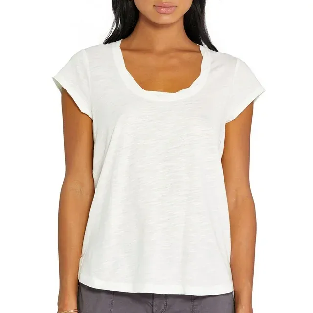 Photo 1 of Social Standard By Sanctuary Women's Amber Scoop Neck Tee (White, XXL)